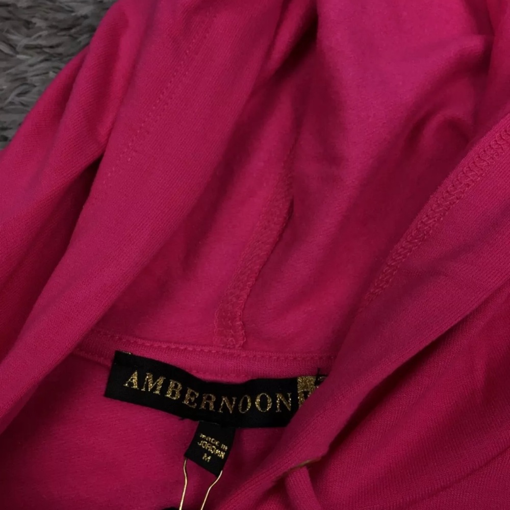 NWT AmberNoon II by Dr. Erum Ilyas SunCozy Hooded Tunic Womens Medium Pink - Picture 5 of 11